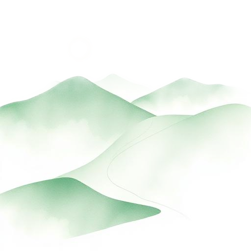 Ilustração delicada de montanhas